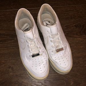 White Nike Air Force 1 Sage